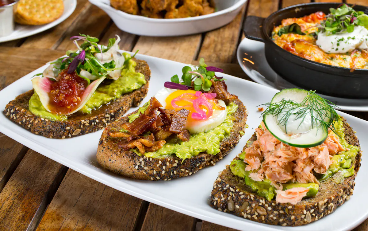 a plate of food on a table